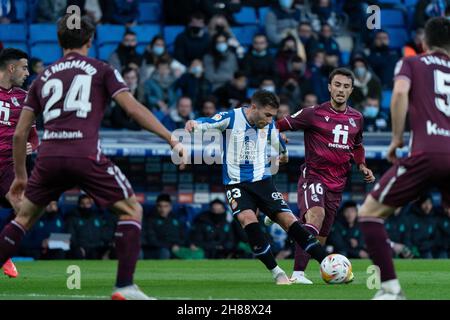 Cornellà, Espagne, 28, novembre 2021.Espagnol la Liga: RCD Espanyol contre Real Sociedad.Crédit: Joan Gosa/Joan Gosa Banque D'Images