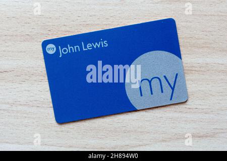 Carte de fidélité John Lewis Banque D'Images
