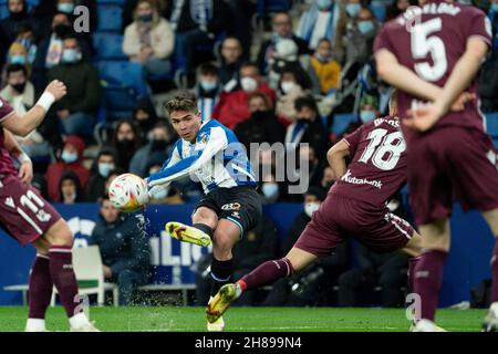 Cornellà, Espagne, 28, novembre 2021.Espagnol la Liga: RCD Espanyol contre Real Sociedad.Crédit: Joan Gosa/Joan Gosa Banque D'Images