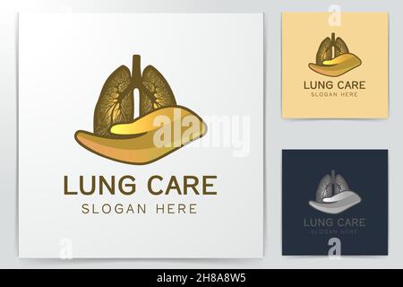 Part et de poumon, de soins dessins de logos Inspiration isolé sur fond blanc Illustration de Vecteur