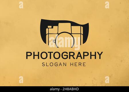 Ancien appareil photo logo design inspiration Illustration de Vecteur