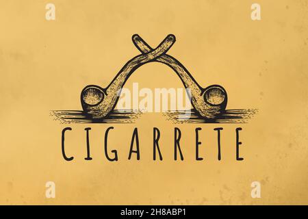 Logo Smoke Pipe Designs inspiration Illustration de Vecteur