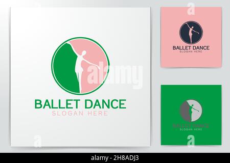 Ballet, danse dessins de logos Inspiration isolé sur fond blanc Illustration de Vecteur