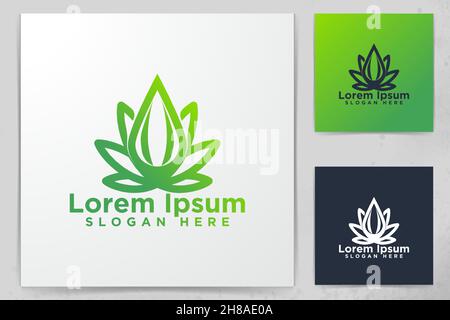 Le cannabis Bud dessins de logos Vector Illustration Illustration de Vecteur