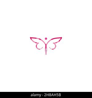 Idées de logo papillon coloré. Logo inspiration. Illustration Du Vecteur De Modèle. Isolé Sur Fond Blanc. Illustration de Vecteur