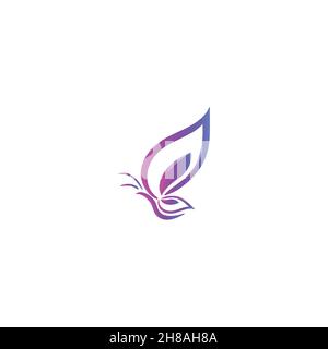 Idées de logo papillon coloré. Logo inspiration. Illustration Du Vecteur De Modèle. Isolé Sur Fond Blanc. Illustration de Vecteur