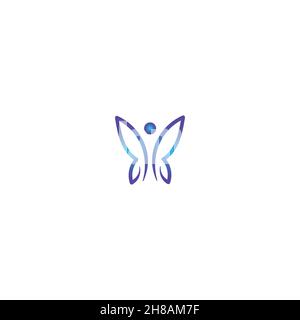 Idées De Logo Papillon De Beauté. Logo inspiration. Illustration Du Vecteur De Modèle. Isolé Sur Fond Blanc Illustration de Vecteur