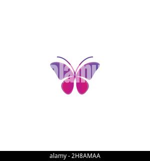 Idées De Logo Papillon De Beauté. Logo inspiration. Illustration Du Vecteur De Modèle. Isolé Sur Fond Blanc Illustration de Vecteur