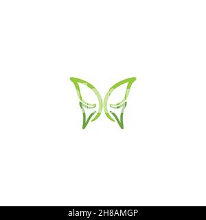 Idées de logo papillon coloré. Logo inspiration. Illustration Du Vecteur De Modèle. Isolé Sur Fond Blanc. Illustration de Vecteur