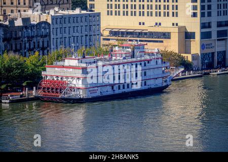 Georgia Queen à Savannah Dock Banque D'Images