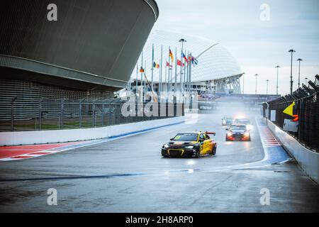 22 Vervisch Frederic (bel), Comtoyou Team Audi Sport, Audi RS 3 LMS TCR (2021), action lors de la course WTCR 2021 de la FIA en Russie, 8e manche de la coupe du monde de la FIA Touring car Cup 2021, sur l'Autodrom Sotchi, du 27 au 28 novembre 2021 à Sotchi,Russie- photo Evgeniy Safronov / DPPI - photo: Xavi Bonilla/DPPI/LiveMedia Banque D'Images