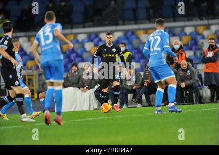 Naples, Italie.28 novembre 2021. joueur de Naples, pendant le match de la série italienne Un championnat entre Naples contre Latium, résultat final Napoli 4, Lazio 0, match joué au stade Diego Armando Maradona à Naples.Naples, Italie, 28 novembre 2021.(Photo par Vincenzo Izzo/Sipa USA) crédit: SIPA USA/Alay Live News Banque D'Images