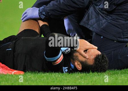 Naples, Italie.28 novembre 2021.Pedro joueur de Lazio, pendant le match de la série italienne Un championnat entre Napoli vs Lazio, résultat final Napoli 4, Lazio 0, match joué au stade Diego Armando Maradona à Naples.Naples, Italie, 28 novembre 2021.(Photo par Vincenzo Izzo/Sipa USA) crédit: SIPA USA/Alay Live News Banque D'Images