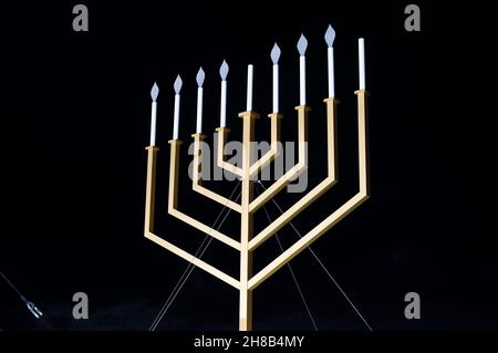 Washington, États-Unis 28 novembre 2021.28 novembre 2021 - Washington, DC, États-Unis : la Menorah nationale.(Photo de Michael Brochstein/Sipa USA) crédit: SIPA USA/Alay Live News Banque D'Images
