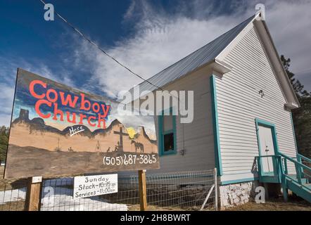 Église de cow-boy près de Cloudcroft, Nouveau-Mexique, États-Unis Banque D'Images