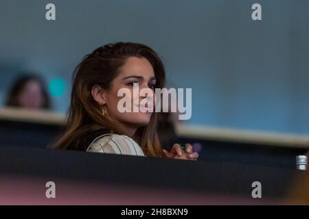 Madrid, Espagne.28 novembre 2021.Modèle espagnol et roulette de télévision Mar Saura pendant la coupe du monde de dressage FEI Short Grand Prix Grupo Eulen Trophée à Ifema Madrid Horse week célébré à Madrid.26 novembre 2021 (photo de Juan Carlos García Mate/Pacific Press) crédit: Pacific Press Media production Corp./Alay Live News Banque D'Images