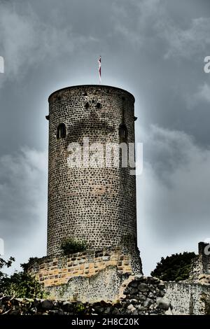 Tour du château de Münzenberg à Münzenberg / Wetterau Banque D'Images