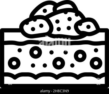 illustration du vecteur de la ligne d'icône de la maladie de la peau du papillome Illustration de Vecteur