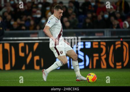 Rome, Italie.28 novembre 2021.Rome, Italie novembre 28 2021.Andrea Belotti (Turin) en action pendant la série Un match entre AS Roma et Torino FC au Stadio Olimpico.(Credit image: © Giuseppe Fama/Pacific Press via ZUMA Press Wire) Banque D'Images