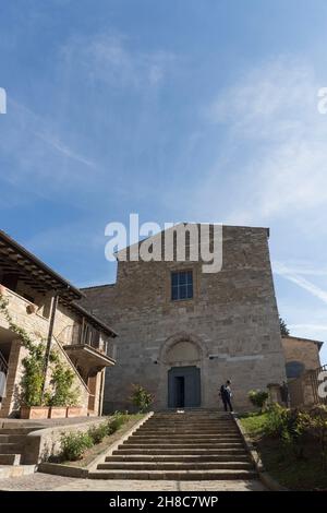 Vieille ville, église Saint François, Bevagna, Ombrie, Italie,Europe Banque D'Images