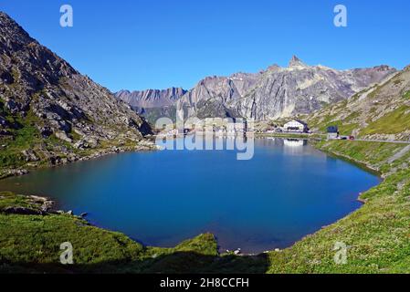 Grand lac Saint Bernard, Italie, Vallée d'Aoste, Saint Rémy en boss Banque D'Images