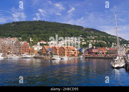 Quartier historique de Bryggen, Norvège, Bergen Banque D'Images