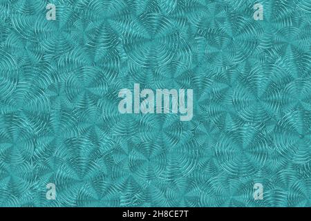 arrière-plan 3d abstrait de couches de formes de cercles sarcelle texturés Banque D'Images