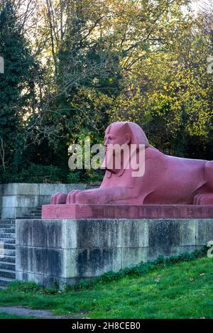 Crystal Palace Sphinx, Crystal Palace Park, Londres, Angleterre, Royaume-Uni Banque D'Images