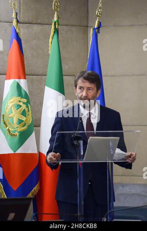 Rome, Italie.29 novembre 2021.Dario Franceschini, Ministre de la Culture durant les Etats généraux de la langue italienne et de la créativité dans le monde, l'Italien de demain, nouvelles à Rome, Italie, novembre 29 2021 crédit: Agence photo indépendante/Alamy Live News Banque D'Images