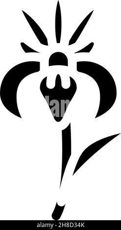 illustration vectorielle de l'icône de glyphe de fleur d'iris Illustration de Vecteur