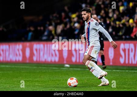 Broendby, Danemark.25 novembre 2021.Henrique (12) de Lyon vu lors du match de l'UEFA Europa League entre Broendby IF et Lyon à Broendby Stadion à Broendby.(Crédit photo: Gonzales photo - Robert Hendel). Banque D'Images