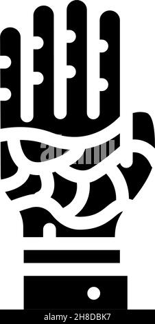 illustration du vecteur de l'icône du glyphe de la maladie de la peau du keloid Illustration de Vecteur