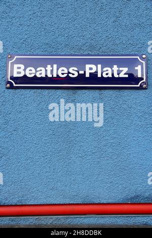 Hambourg, Allemagne - Beatles Beatles Platz (carrés) à St Pauli. Banque D'Images