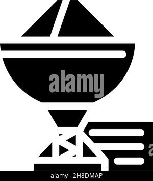 illustration vectorielle d'icône de glyphe de radiotélescope Illustration de Vecteur