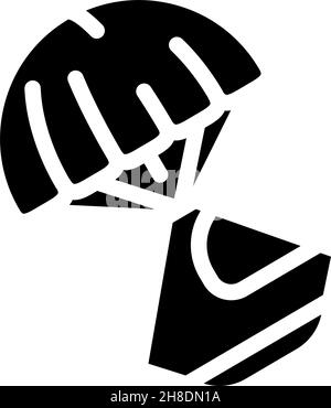 illustration vectorielle de l'icône de glyphe de capsule d'espace Illustration de Vecteur