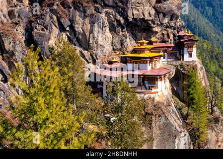 Monastère de Taktsang (Tiger's Nest), Paro, Bhoutan Banque D'Images