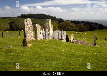 Cairnholy chambered cairns, n° Carsluith, Dumfries & Galloway, Écosse Banque D'Images