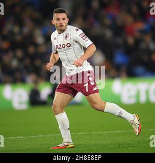 27 novembre - Crystal Palace v Aston Villa - Premier League - Selhurst Park Aston Villa John McGinn pendant le match au Selhurst Park Picture Credit : © Mark pain / Alamy Live News Banque D'Images