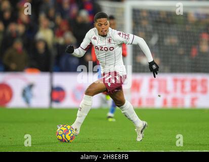 27 novembre - Crystal Palace v Aston Villa - Premier League - Selhurst Park Aston Villa Leon Bailey pendant le match au Selhurst Park photo Credit : © Mark pain / Alamy Live News Banque D'Images