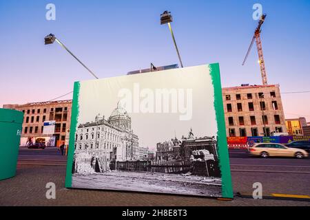 Zone de construction Humboldtforum, Berlin, Allemagne Banque D'Images