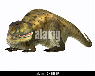 Abelisaurus était un dinosaure théropode carnivore qui vivait en Argentine au cours de la période du Crétacé. Banque D'Images