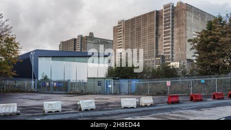 Centrale nucléaire de Trawsfynydd et magasin de déchets nucléaires de niveau moyen Banque D'Images