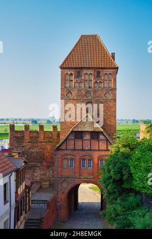 Elbtor Gate, Tangermünde, Saxe-Anhalt, Allemagne Banque D'Images