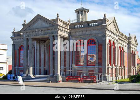 Bâtiment Carnegie, Hamilton Street, Hokitika, Westland District, West Coast, South Island, New Zealand Banque D'Images
