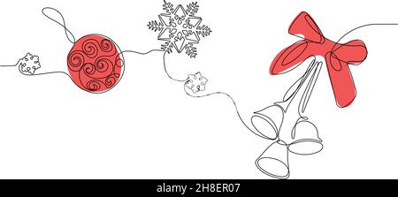 Symboles de Noël.Design minimaliste vectoriel Illustration de Vecteur