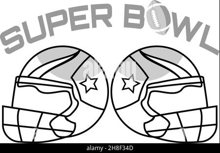 Illustration vectorielle super Bowl, tournoi de football américain Illustration de Vecteur