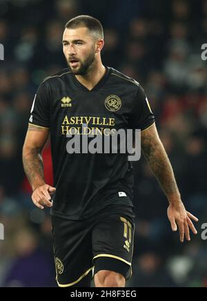 Derby, Angleterre, le 29 novembre 2021.Charlie Austin de QPR pendant le match de championnat Sky Bet au Pride Park Stadium, Derby.Le crédit photo doit être lu : Darren Staples / Sportimage Banque D'Images