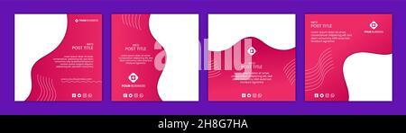 Vecteur de messages sur les réseaux sociaux modernes et dynamiques. Illustration de Vecteur