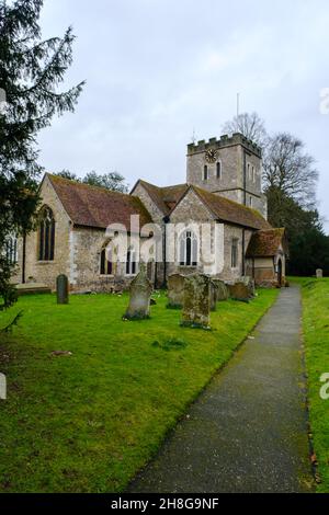 Église Saint-Jean-Baptiste de Little Marlow, Buckinghamshire Banque D'Images