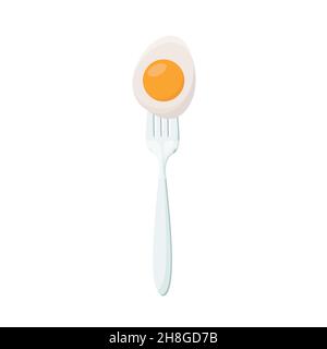 Œuf sur les fourchettes concept de régime.Illustration vectorielle.SPE 10 Illustration de Vecteur